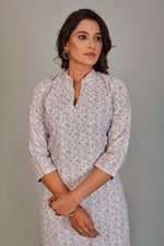 Load image into Gallery viewer, Sukura Digital Printed Fabric Gray Kurti

