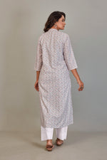 Load image into Gallery viewer, Sukura Digital Printed Fabric Gray Kurti
