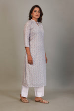 Load image into Gallery viewer, Sukura Digital Printed Fabric Gray Kurti
