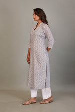 Load image into Gallery viewer, Sukura Digital Printed Fabric Gray Kurti
