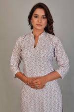 Load image into Gallery viewer, Sukura Digital Printed Fabric Gray Kurti
