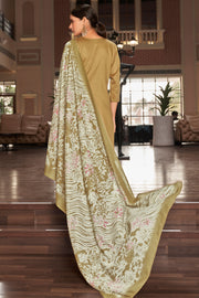 Beige Color Pure Jaam satin Fancy Embroidery Work Salwar Suit