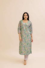 Load image into Gallery viewer, Pure Italian lawn Digital Ptd Kurti Light Green
