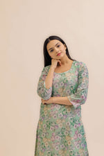 Load image into Gallery viewer, Pure Italian lawn Digital Ptd Kurti Light Green
