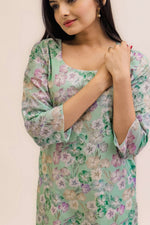 Load image into Gallery viewer, Pure Italian lawn Digital Ptd Kurti Light Green
