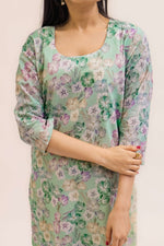 Load image into Gallery viewer, Pure Italian lawn Digital Ptd Kurti Light Green
