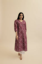 Load image into Gallery viewer, Sunaina Digital Printed Fabric Maroon Top
