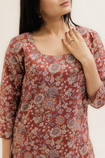 Load image into Gallery viewer, Pure Italian lawn Digital Ptd Kurti Maroon
