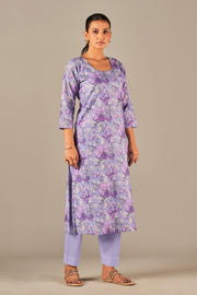 Pure Italian Digital Printed Fabric Purple Top