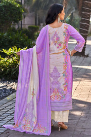 Lavender Pure Italian Lawn Digital Print Palazzo Salwar Suit
