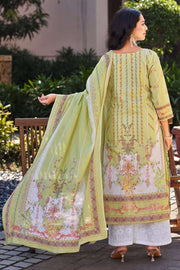 Olive Pure Italian Lawn Digital Print Palazzo Dress