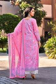 Pure Italian Lawn Digital Print Pink Color Palazzo Dress